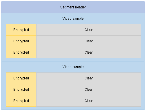 10% pattern encryption applied to data in video samples